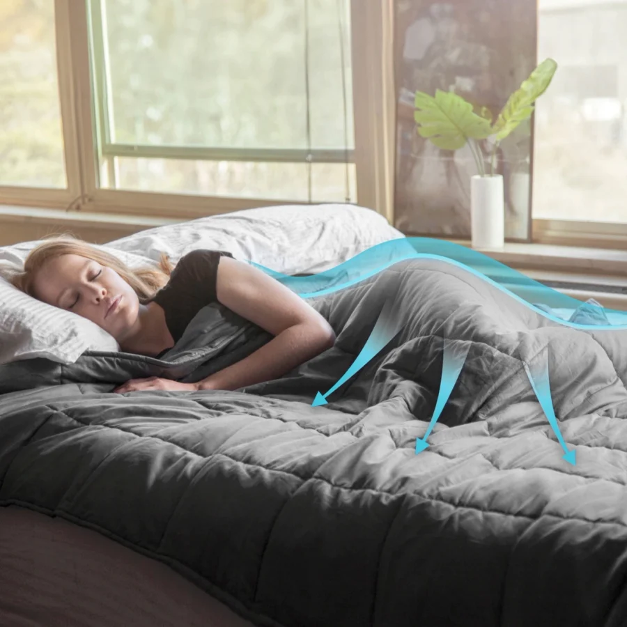 Vektdyne 8 kg – 150 × 200 cm, grå – bilde 5 av 8