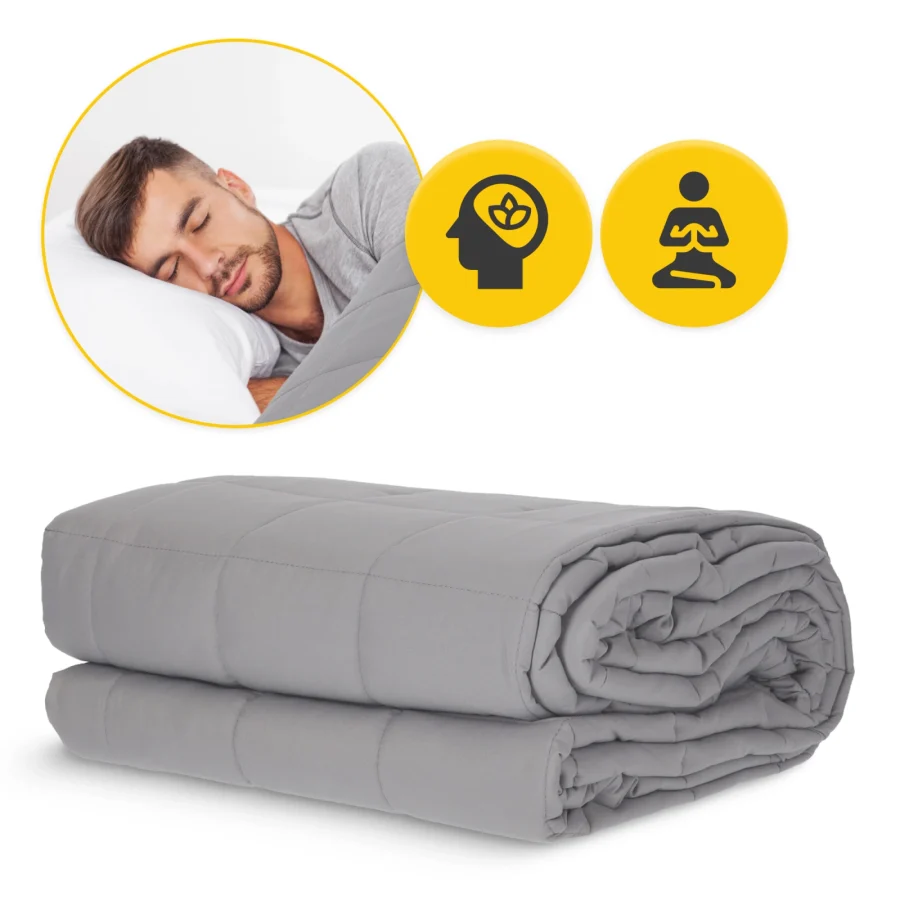 Vektdyne 9 kg – 150 × 200 cm, grå – bilde 4 av 8