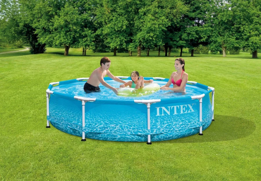 Pumpe Strandbasseng med metallramme og 12 V 305 × 76 cm – Intex – bilde 4 av 5
