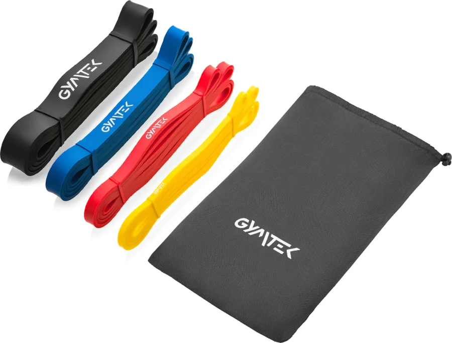 Sett med motstandsbånd for øvelser 1–39 kg 4 stk – Gymtek – bilde 1 av 5