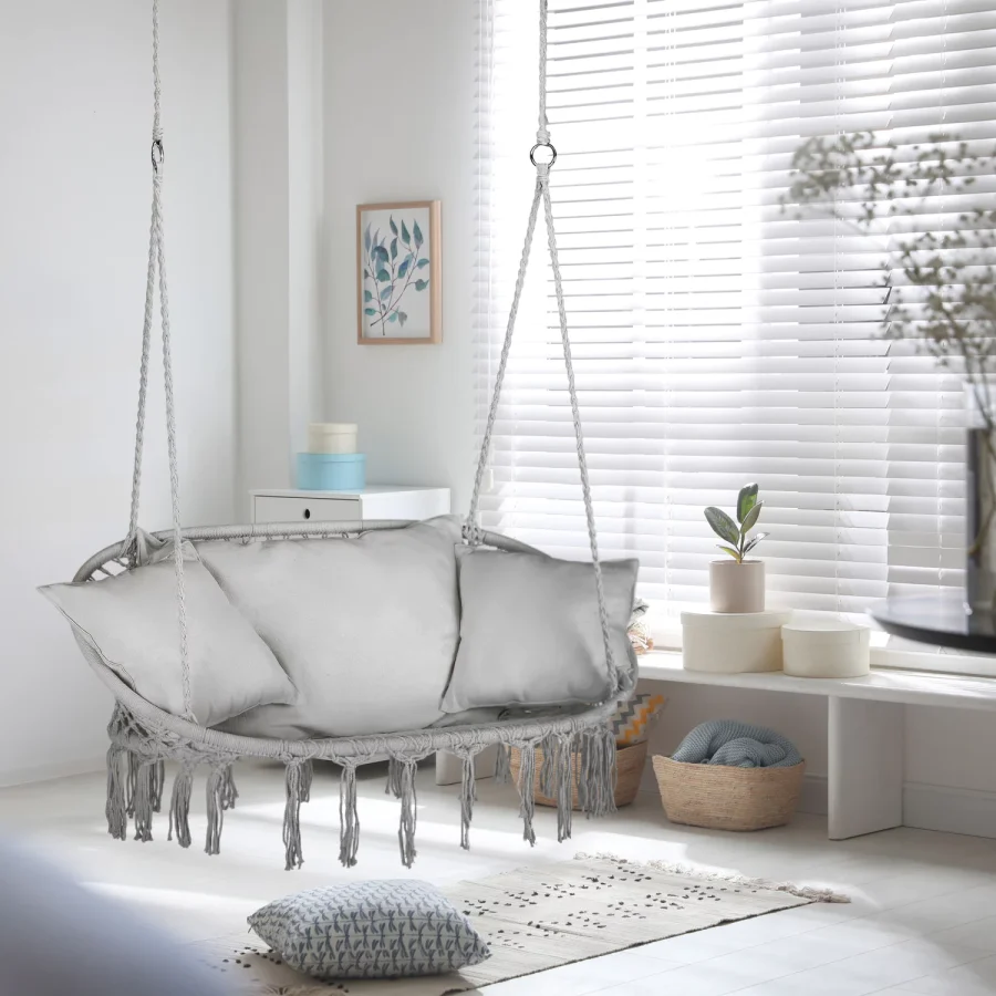 Boho dobbel Hengende Huske med Outtec-Puter – bilde 5 av 5
