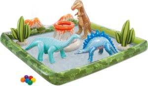 Svømmebasseng, Lekeplass Jurassic Park 201x201x36 cm Intex