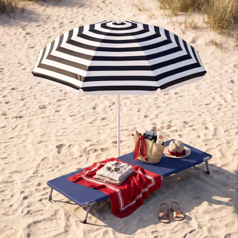 Sammenleggbar parasoll til hage og strand – Outtec – bilde 5 av 5