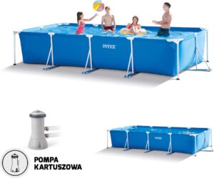 Rektangulært Rammebasseng 450x220x84 cm Intex