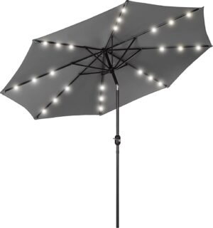 Stor Hageparasoll Circo Led 300 cm Luverno