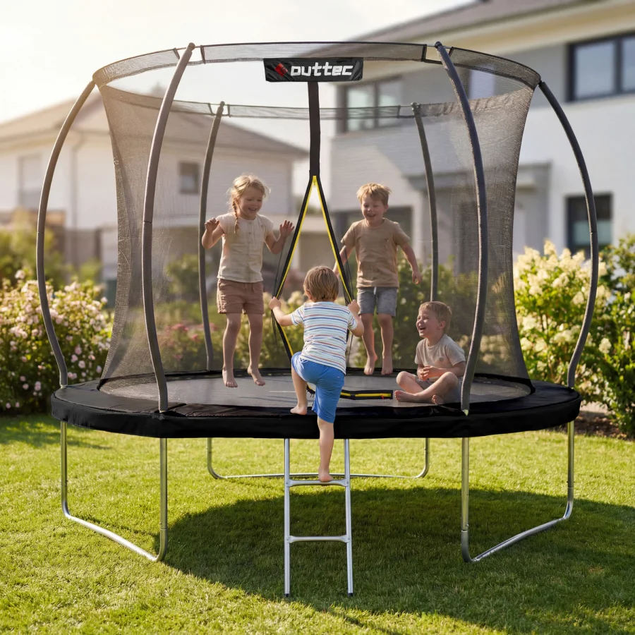 Trampoline med gresskarmotiv 244 cm 8 fot – Outtec – bilde 2 av 5