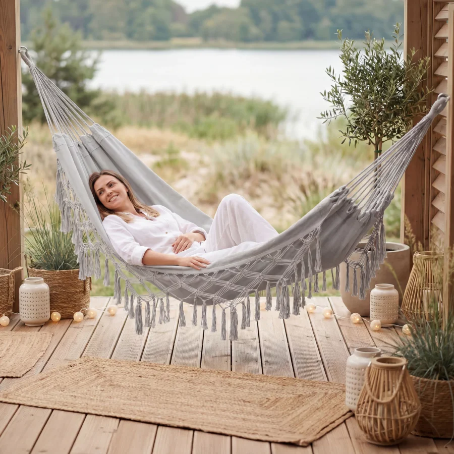 Hagehengekøye med Frynser Boho Sois XXL – Outtec – bilde 2 av 5