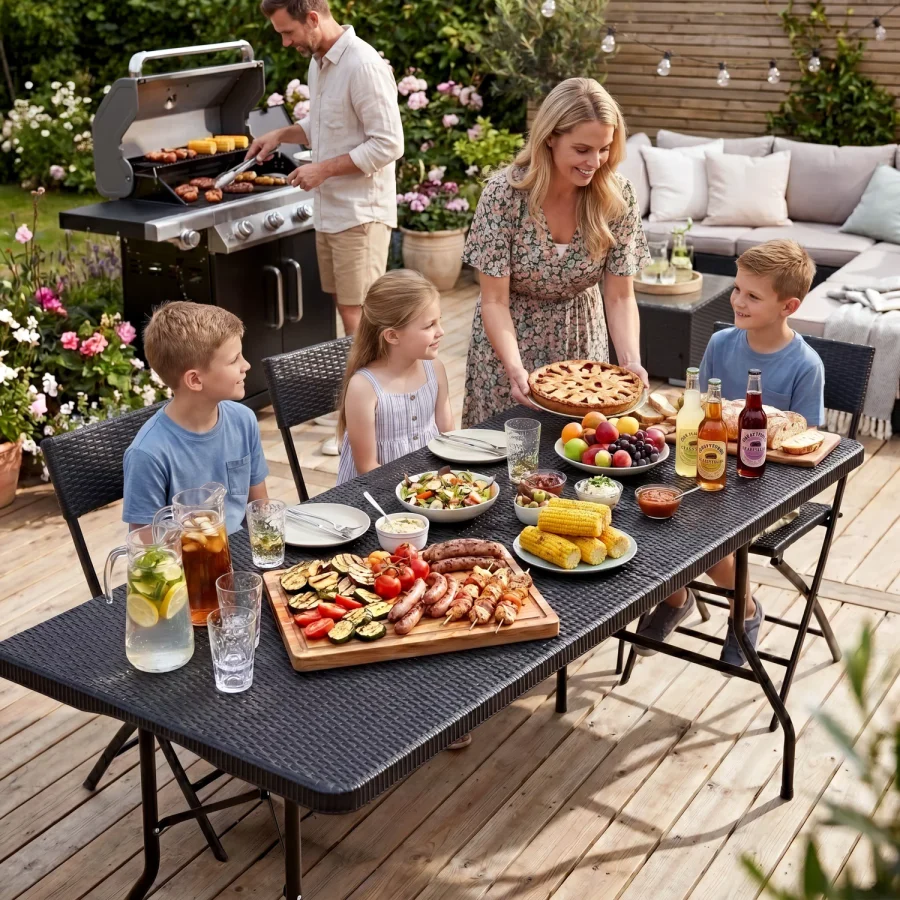 Uttrekkbart sammenleggbart bord 180 cm – Luverno – bilde 3 av 5