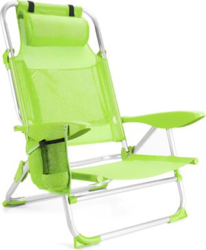 Sun Lite 2-I-1 Outtec Strandstol Med Solsengfunksjon