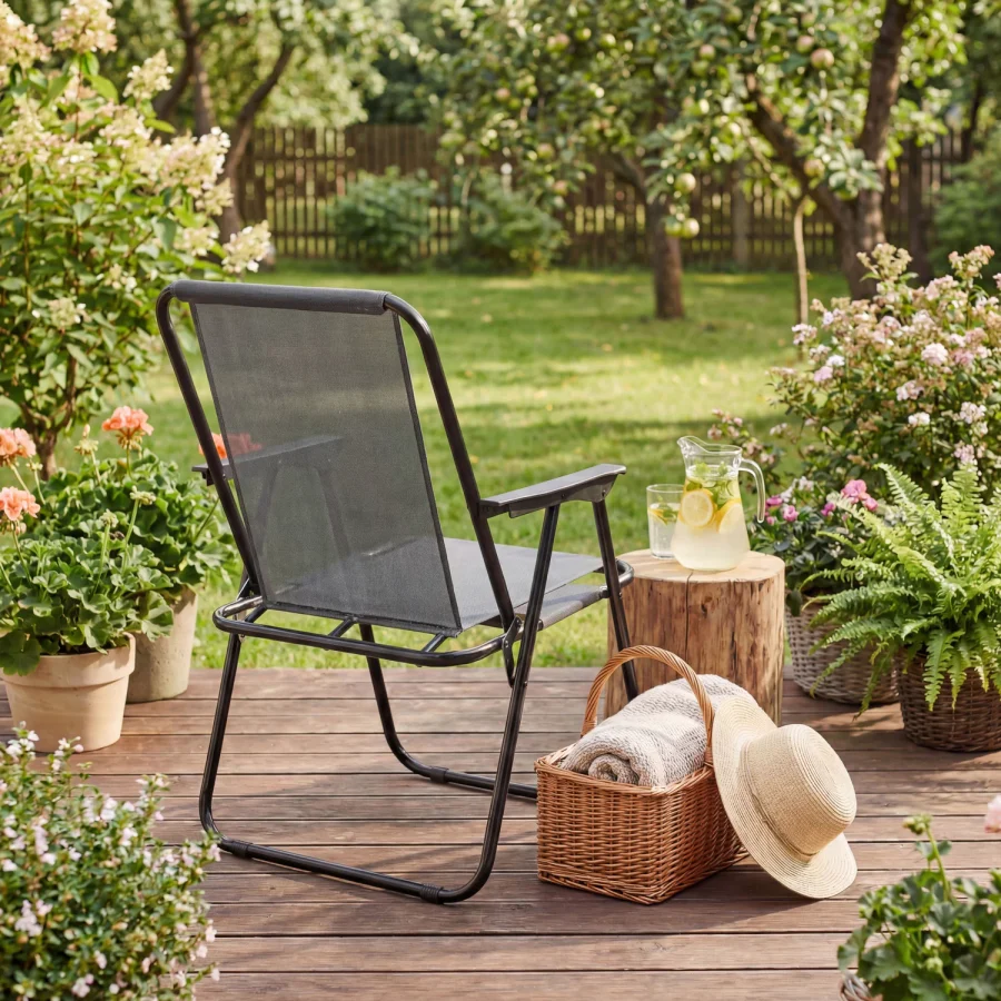 Sammenleggbar hagestol Breeze Textline – Outtec – bilde 3 av 5