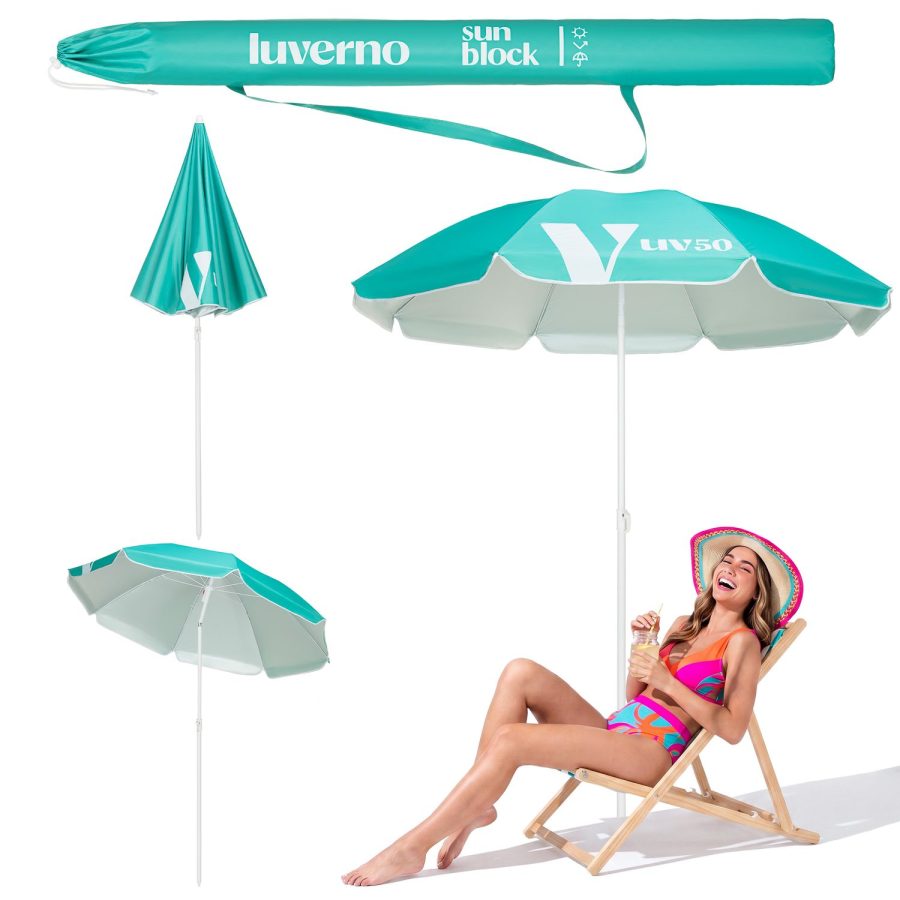 Ombra sammenleggbar strandparasoll 160 cm – Luverno – bilde 1 av 5