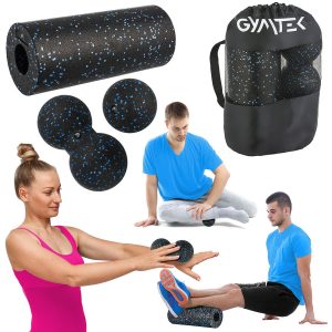 Massasje- Og Yogasett: 2 Baller Og En Rulle, Gymtek-Rulle
