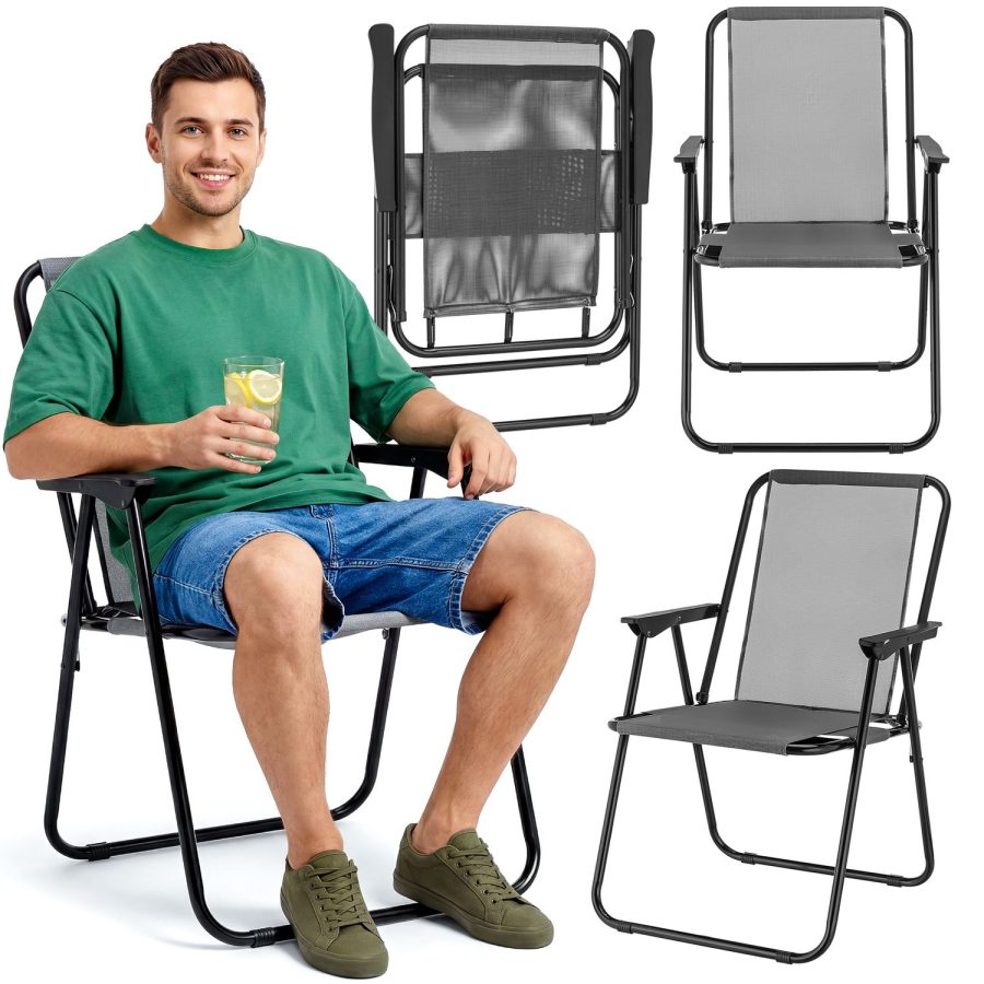 Sammenleggbar hagestol Breeze Textline – Outtec – bilde 1 av 5