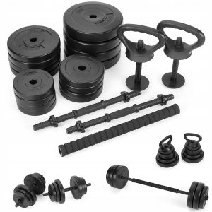 Gymtek 2X20Kg Kompositt Manualsett + 3-I-1 Kettlebell