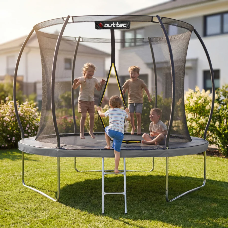 Trampoline med gresskarmotiv 244 cm 8 fot – Outtec – bilde 2 av 5