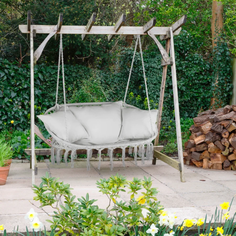 Boho dobbel Hengende Huske med Outtec-Puter – bilde 2 av 5