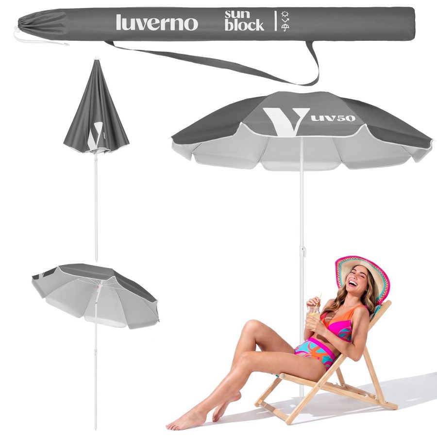 Ombra sammenleggbar strandparasoll 160 cm – Luverno – bilde 1 av 5
