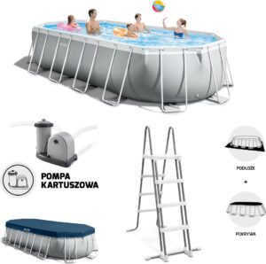 Prism Ovalt Rammebasseng 610x305x122 cm Intex