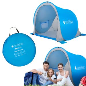 Selvmonterbart Strandtelt, Sunguard Uv50 Outtec-Skjerm