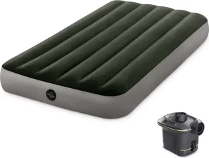 Enkelmadrass 99X191X25Cm + Intex-Pumpe