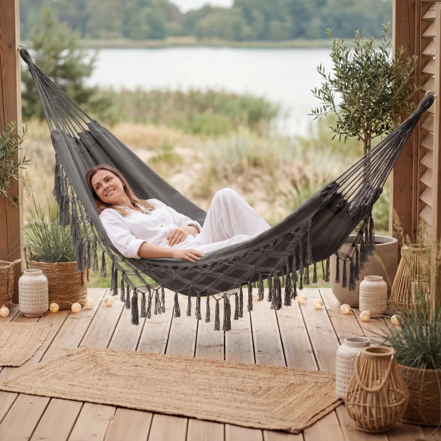 Hagehengekøye med Frynser Boho Sois XXL – Outtec – bilde 2 av 5