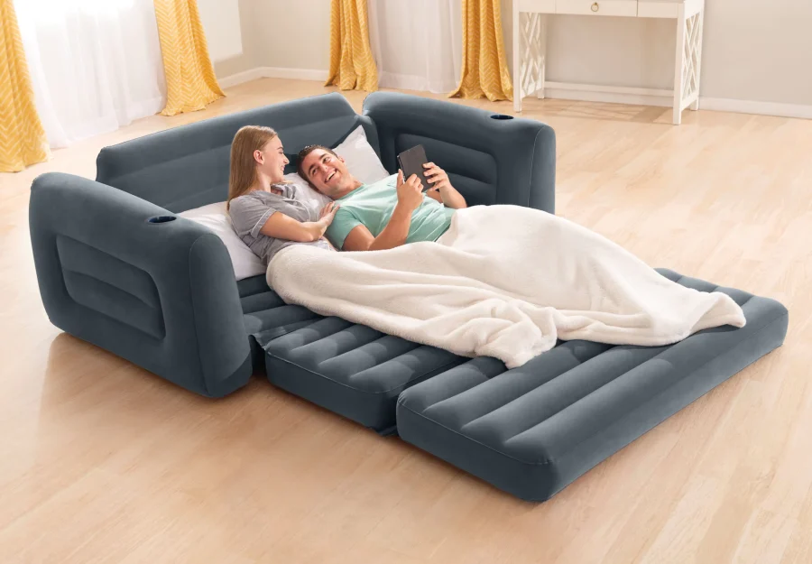 Sammenleggbar oppblåsbar Sofa 203 × 224 × 66 cm – Intex – bilde 4 av 4