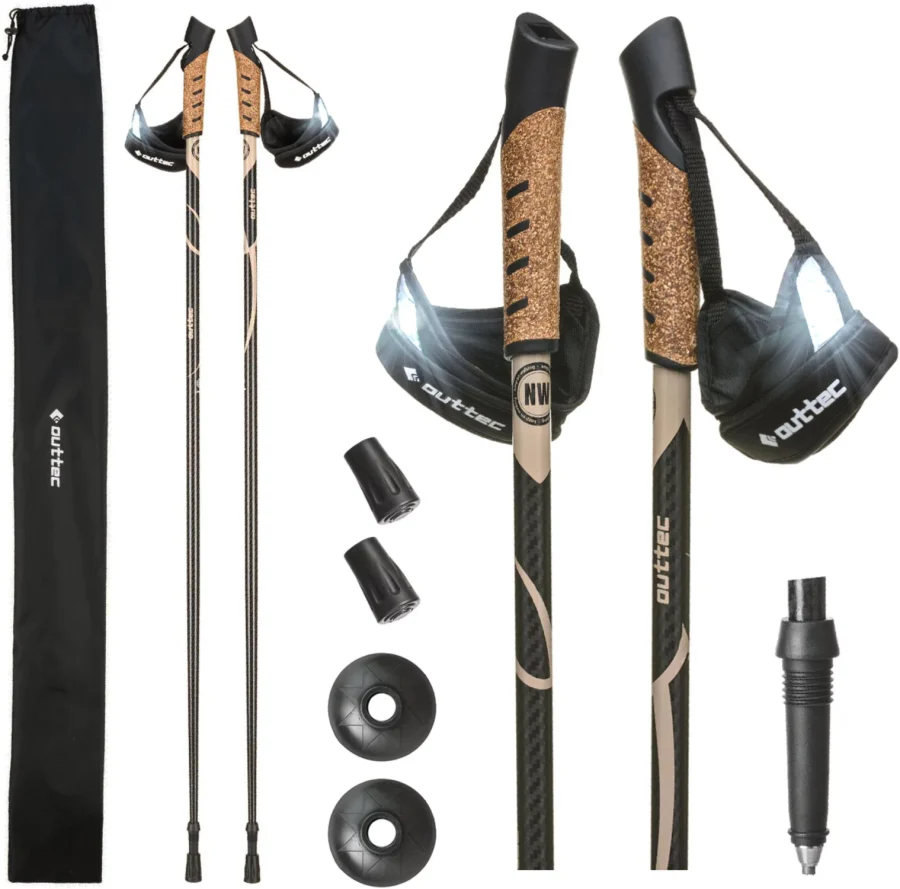 Nordiske Gåstaver Carbon 1 Section – Outtec – bilde 2 av 5