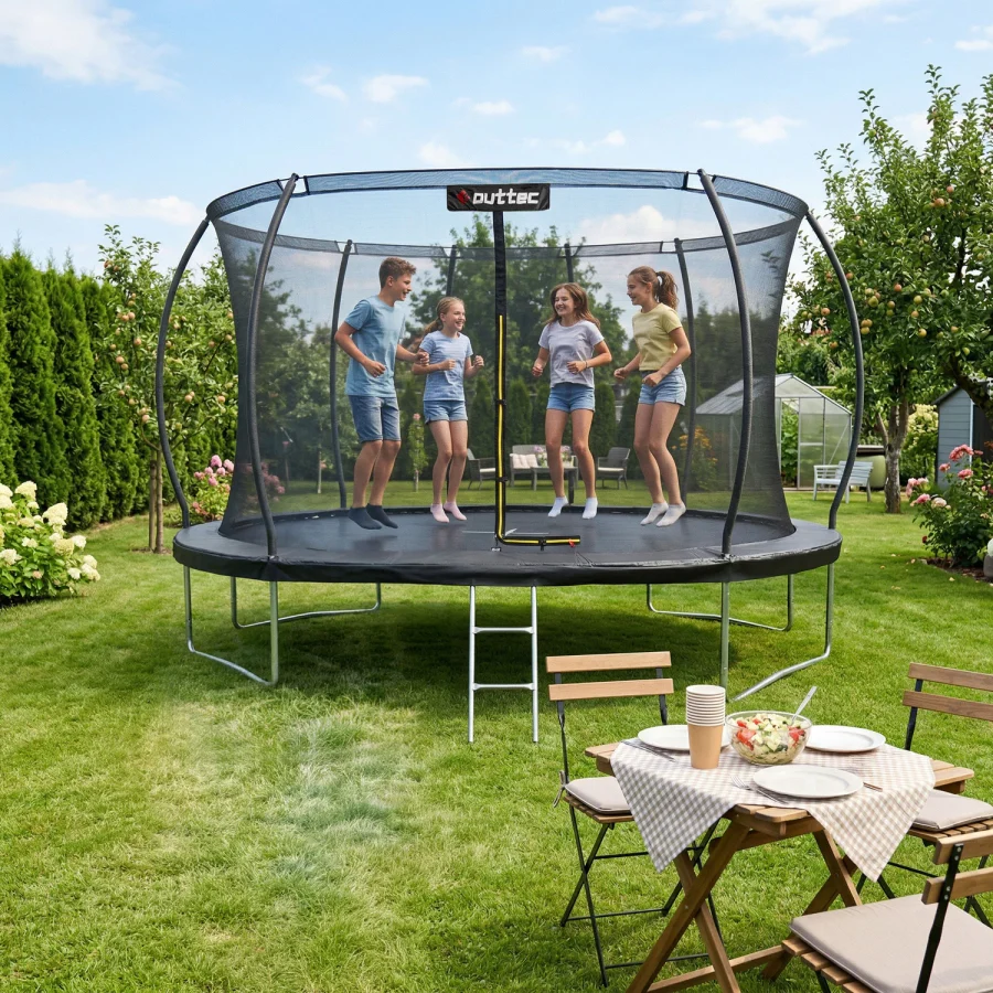 Gresskartrampoline 435 cm 14 Fot – Outtec – bilde 4 av 5