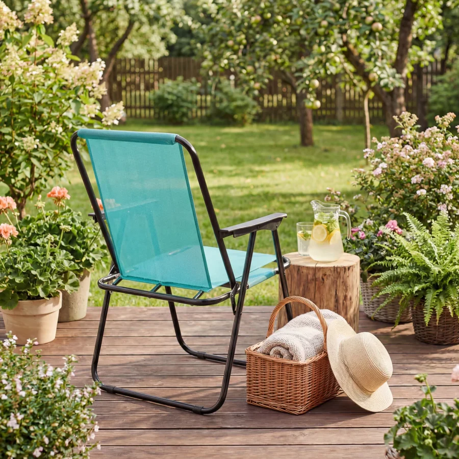 Sammenleggbar hagestol Breeze Textline – Outtec – bilde 2 av 5