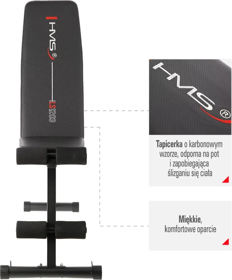 Justerbar treningsbenk Ls1203 – HMS – bilde 2 av 5