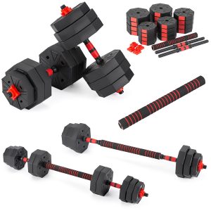 Gymtek 2X20Kg Justerbart Manualsett Med Vektstang