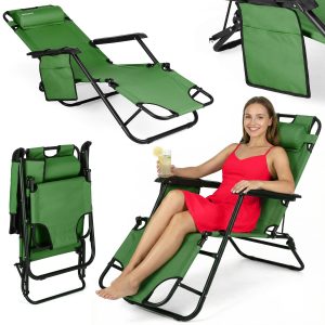 Sun Comfort 2-I-1 Luverno Sammenleggbar Hage-/Strandstol