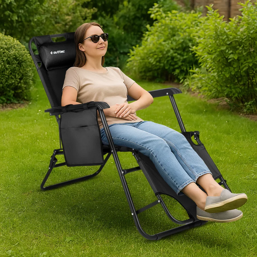 Sun Comfort 2-i-1 sammenleggbar hage- og strandstol – Luverno – bilde 2 av 5