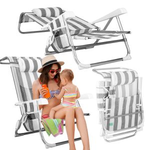 Sun Flex 2-I-1 Outtec Strandstol Med Solsengfunksjon