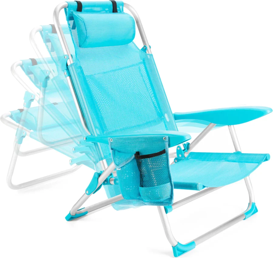 Strandstol 2-i-1 med solsengfunksjon – Outtec – bilde 2 av 5