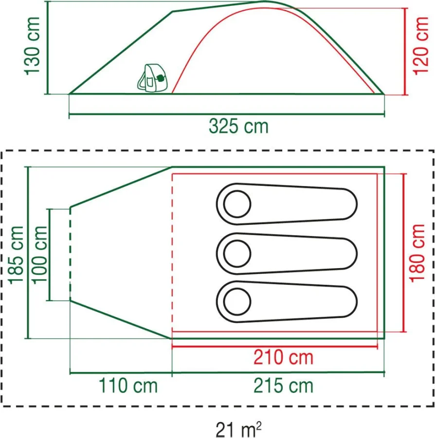 3-personerstelt Kobuk Valley 3 Plus – Coleman – bilde 2 av 2