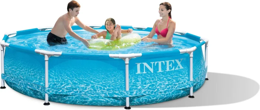 Pumpe Strandbasseng med metallramme og 12 V 305 × 76 cm – Intex – bilde 2 av 5