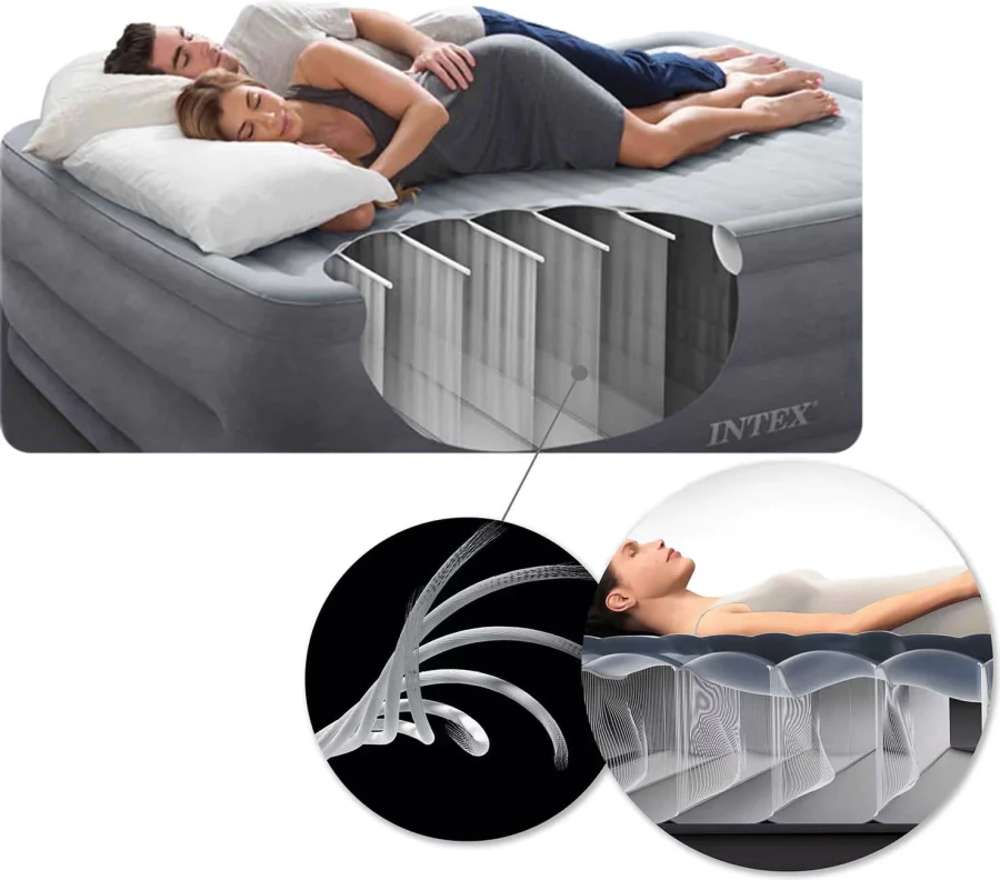 Luftmadrass Dura Beam med Fotpumpe 191 × 137 × 25 cm – Intex – bilde 2 av 5