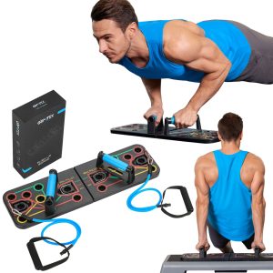 Gymtek Multifunksjonelt Push-Up-Brett Med Elastiske Bånd