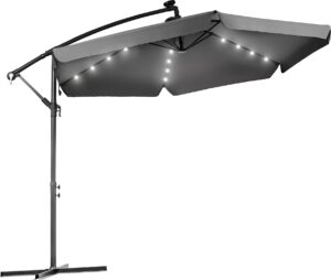 Klassisk Led-Hageparasoll 300 cm Luverno