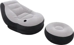Oppblåsbar Lenestol Med Fotstøtte 99X130X76Cm Intex