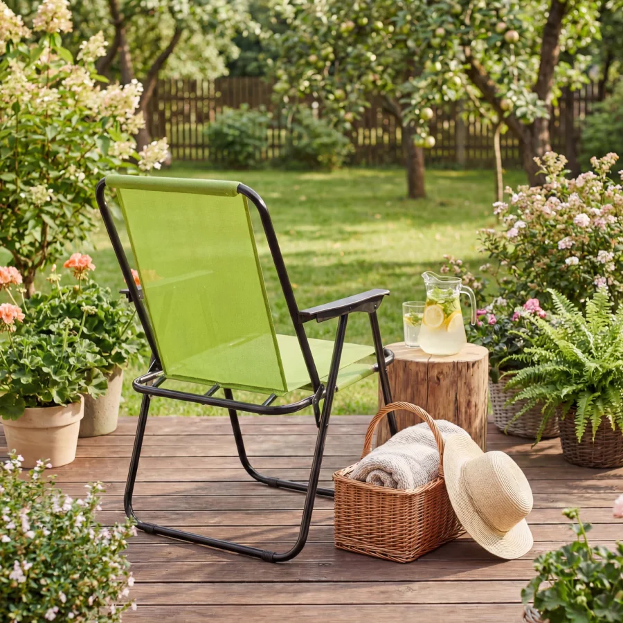 Sammenleggbar hagestol Breeze Textline – Outtec – bilde 3 av 5
