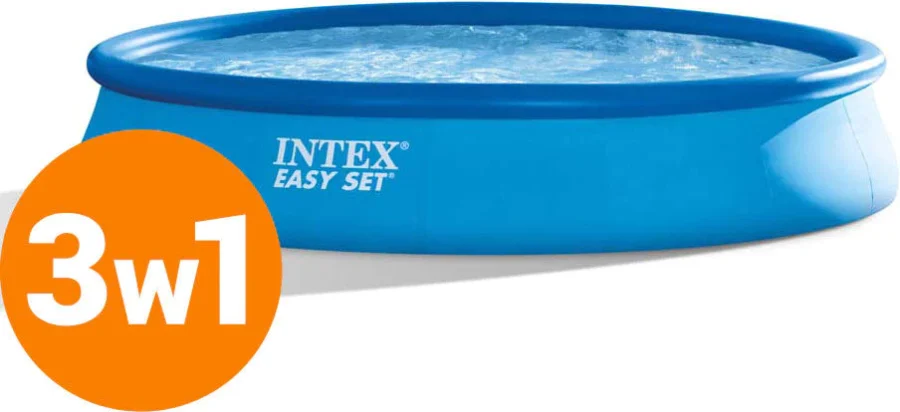 Utvidelsesbasseng 28158 Easy Set 457 × 84 cm med 3-i-1-pumpe – Intex